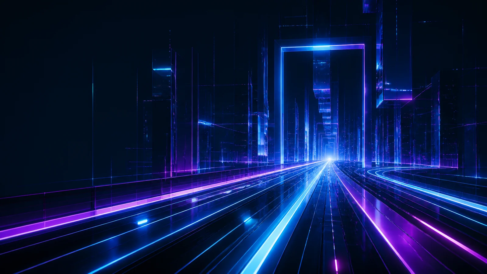 Abstract neon highway artwork for NeonScape