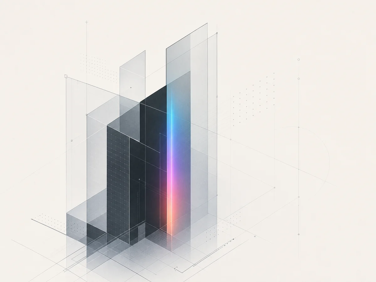 Abstract architectural planes representing a new beginning